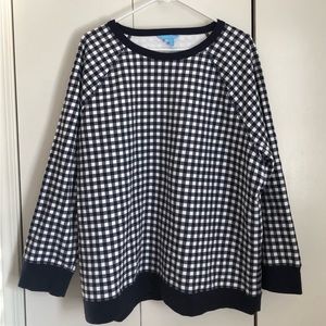 Draper James NWOT gingham sweatshirt
